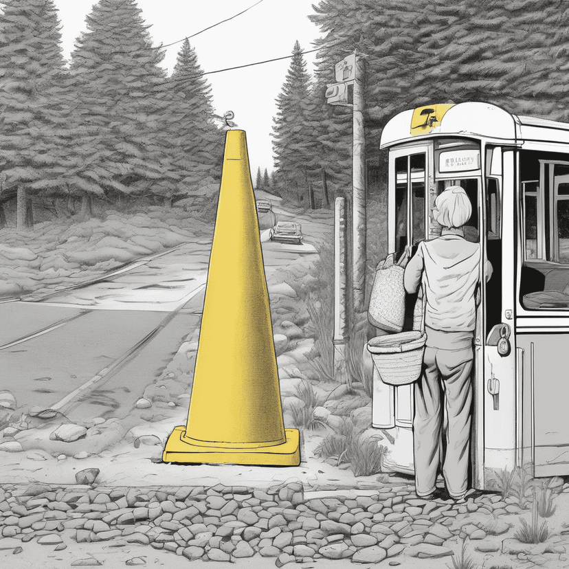 Still nudging a cone that won't budge.