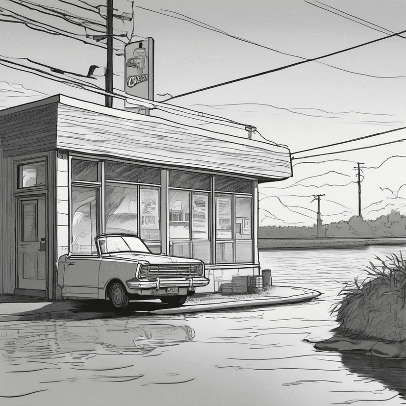 River's at window height again.