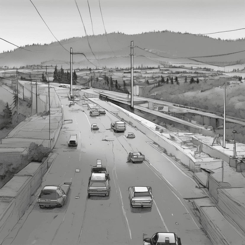 Chamber Way's walk signal blinks for no one.
